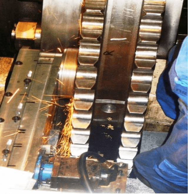 Goltens custom built in-place machining tooling for machining of a thrust collar