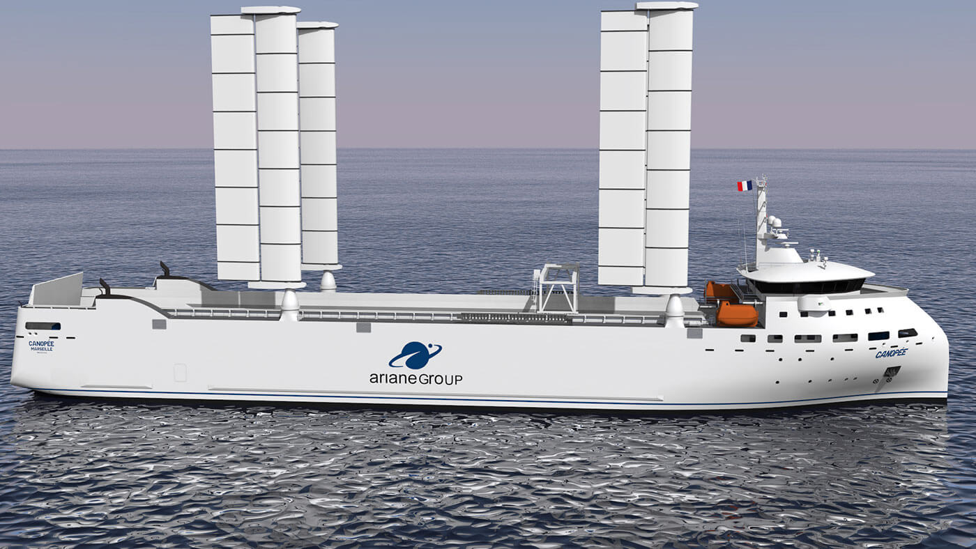 Oceanwings, wind assisted vessel, newbuild design, vessel engineering, MV Canopee, green engineering design