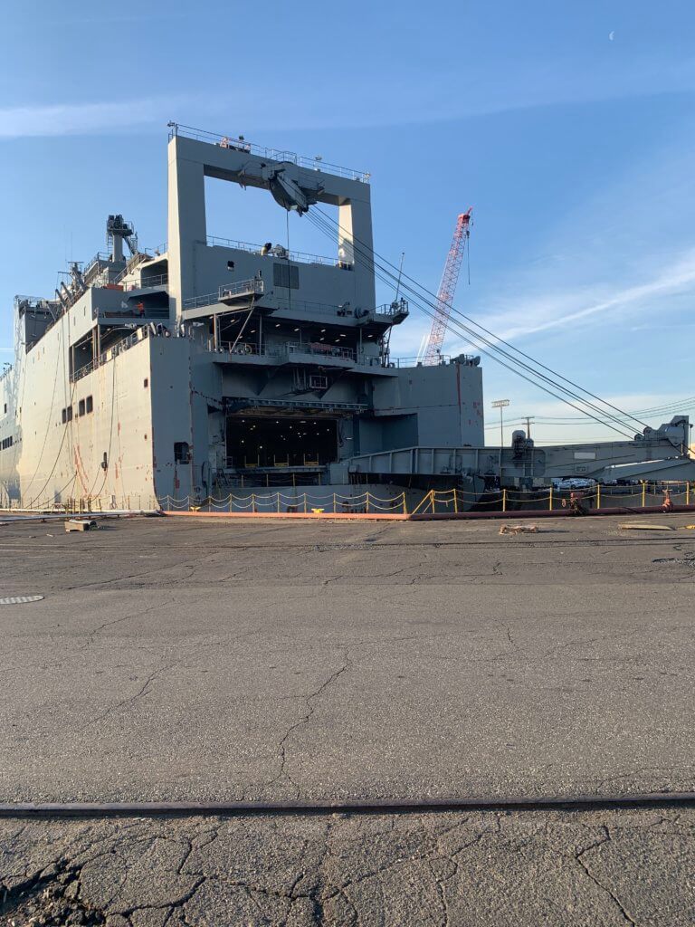 In-Place machining for USNS Red Cloud in Bayonne Drydock