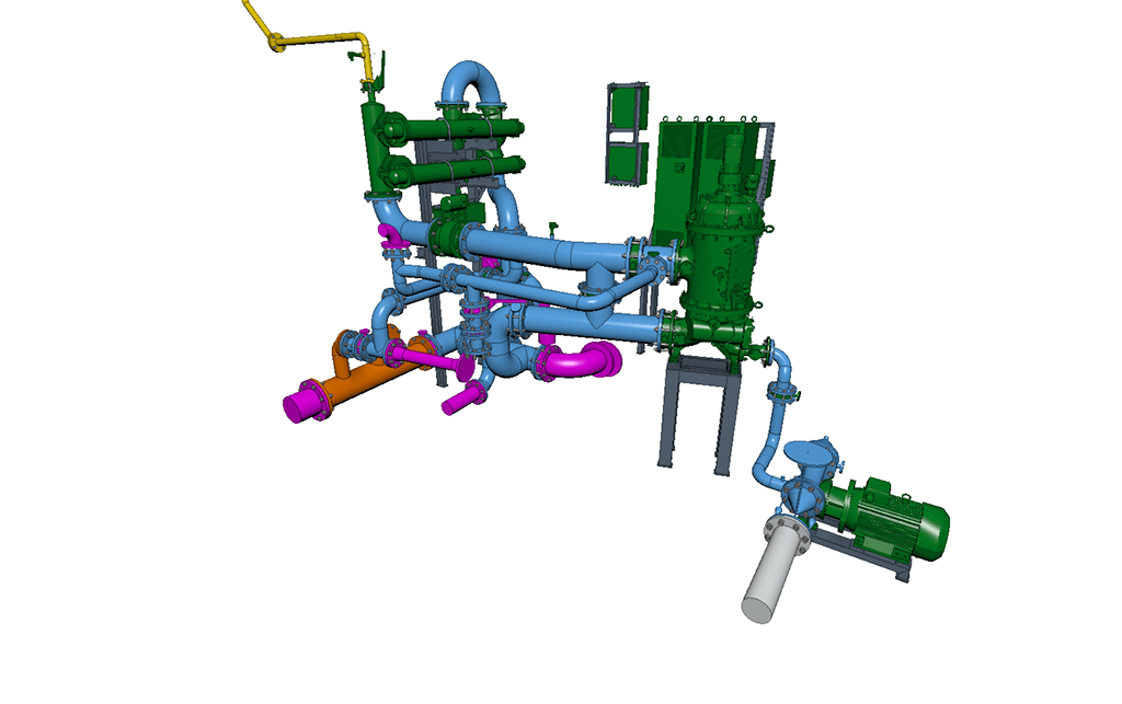 3D model of Optimarin BWTS installation design by Goltens