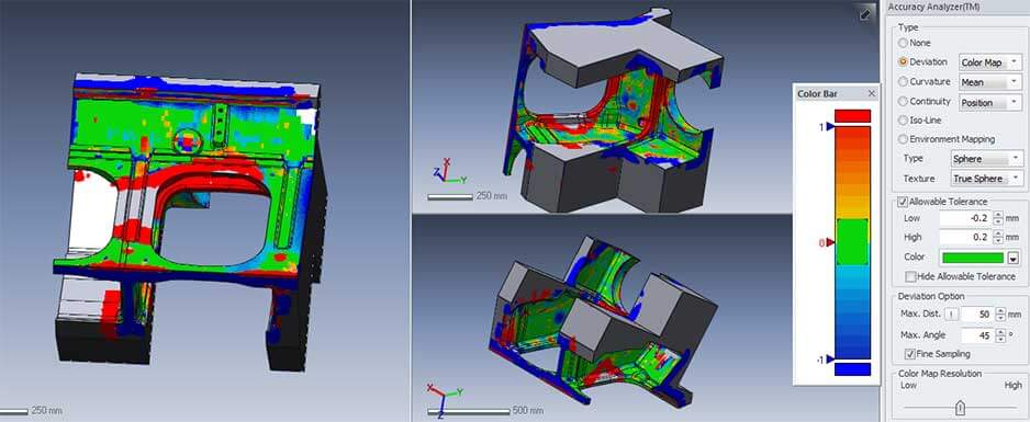 3D Laser scan of the damaged section of the block