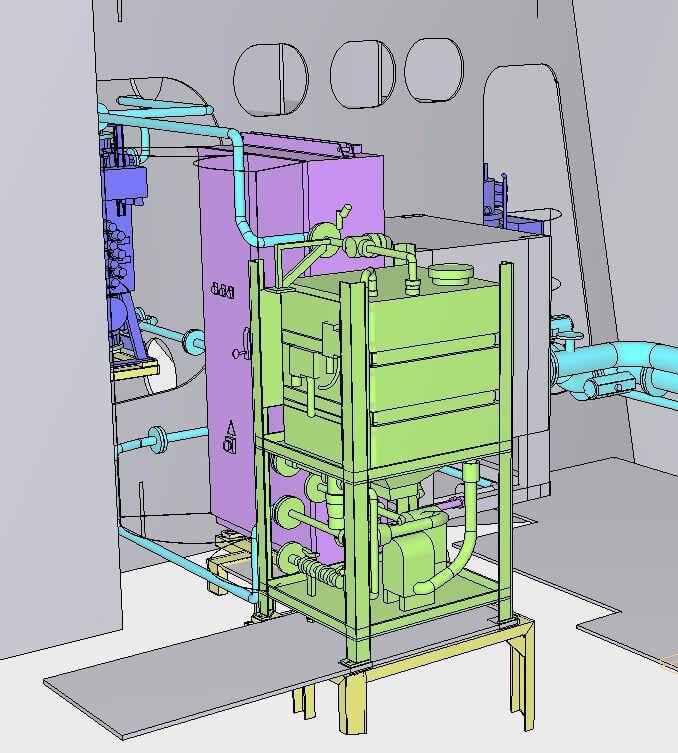 3D PDF view of the CIP unit location