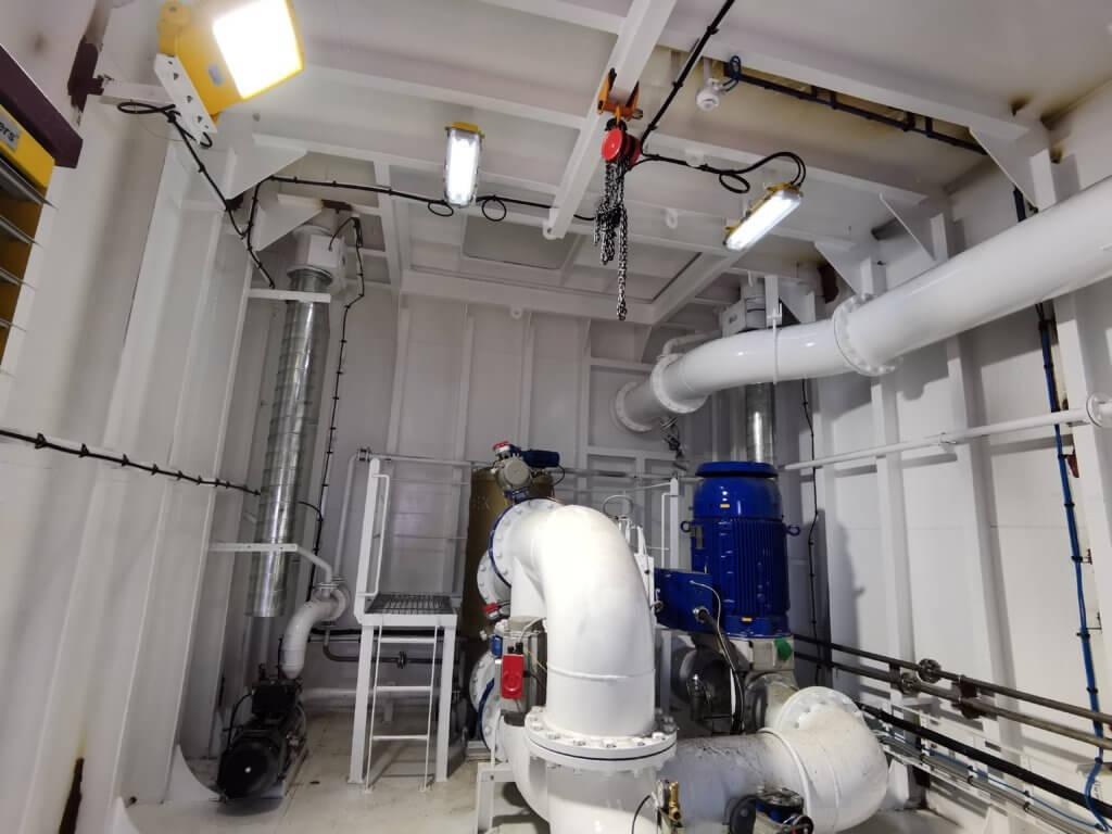 Alfa Laval BWTS installed in deckhouse per Goltens' design