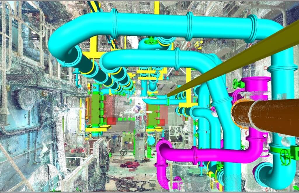 Alfa Laval bwts modeled over 3D scan data
