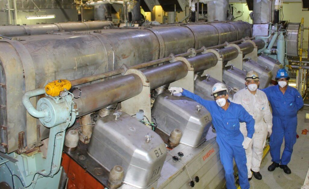 Part of Goltens team after Wartsila 12V50DF engine overhaul