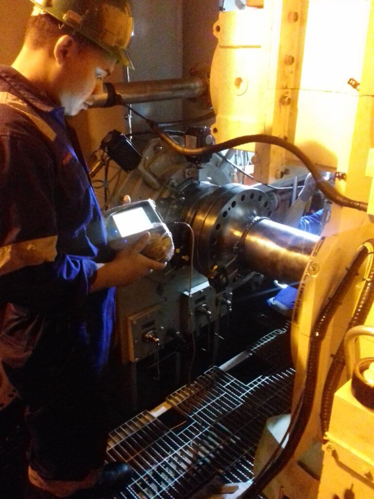 laser alignment of GE 7LM6000 generator to gear box