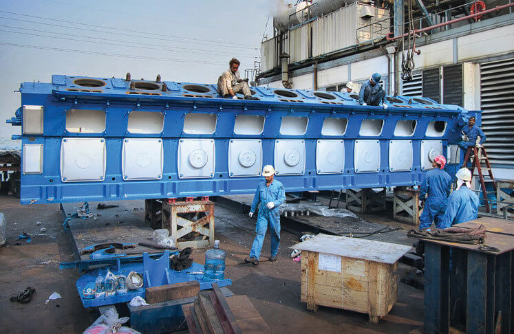 from the river barge to the power barge