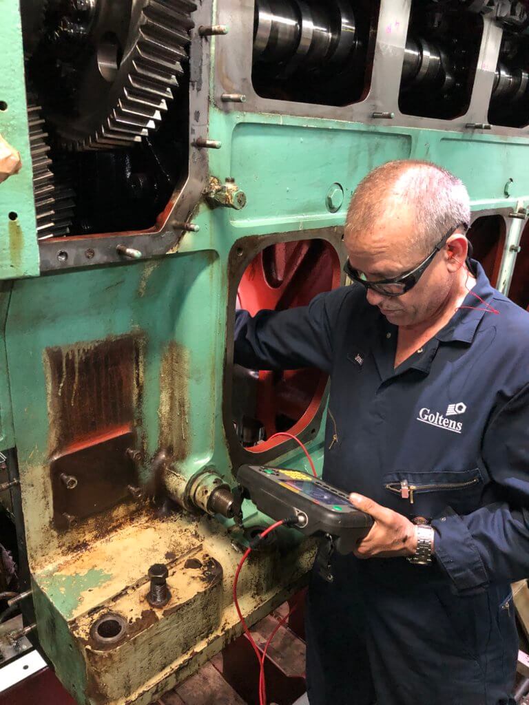 Goltens performing laser checks on the line bore