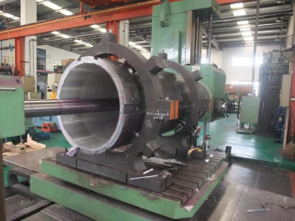 AFT stern tube bearing being machined after rebabbitting