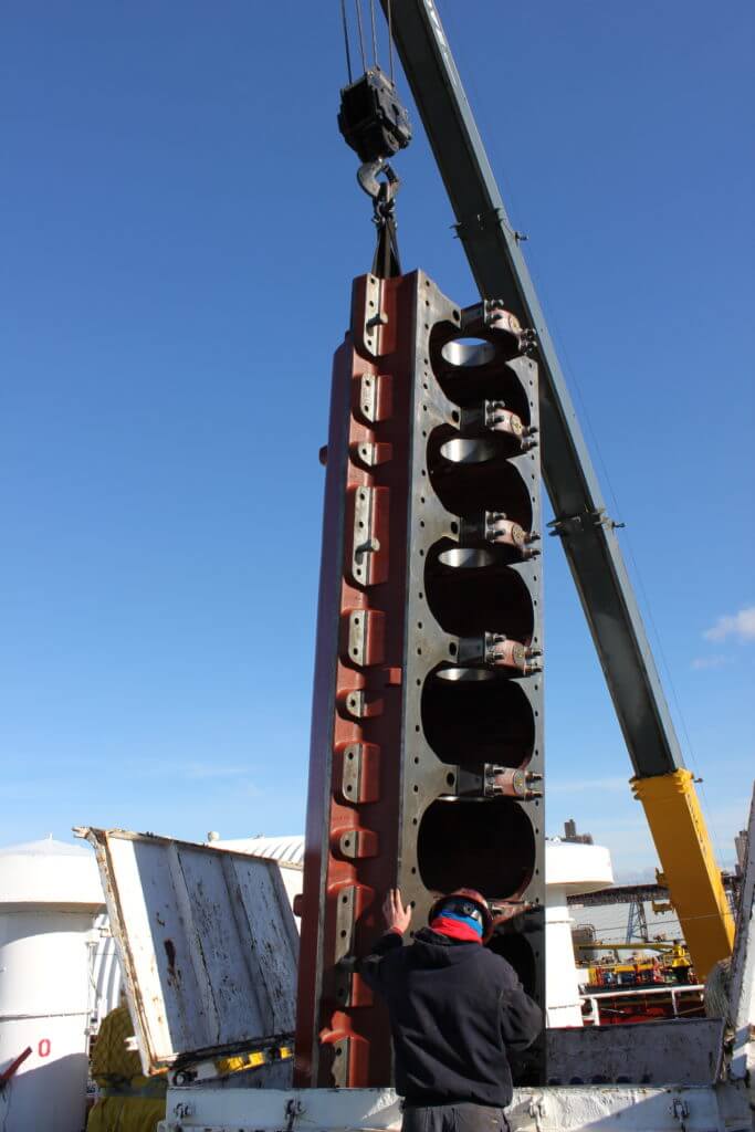 Replacement Bedplate ready for onloading via crane