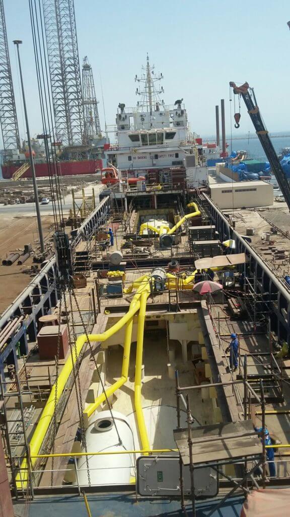 Goltens conversion of well stimulation vessels in Dubai DMC