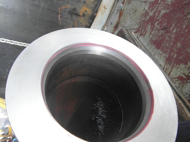 Pipe flange after machining