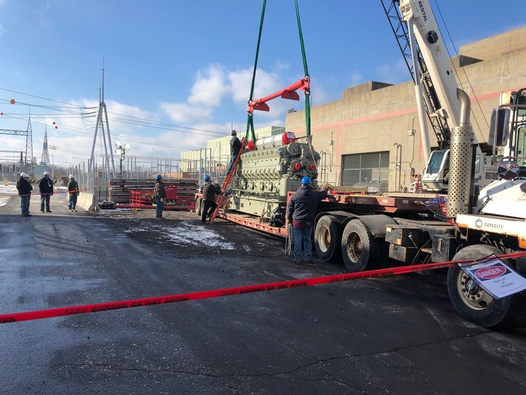 Rigging EMD emergency backup generator at Nuclear plant - Goltens