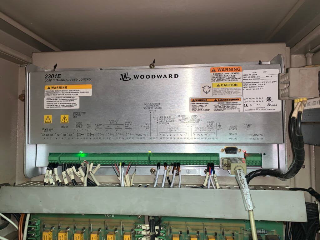 New Woodward 2301E LSSC installed and operational