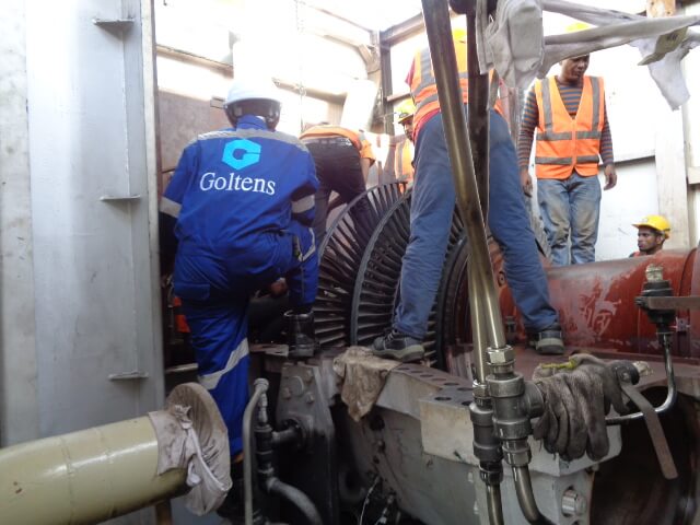 Dismantling GE Frame 6 turbine and accessories