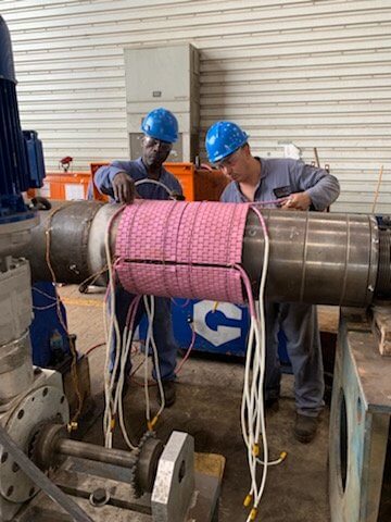 Installation of Annealing tiles for heat treatment
