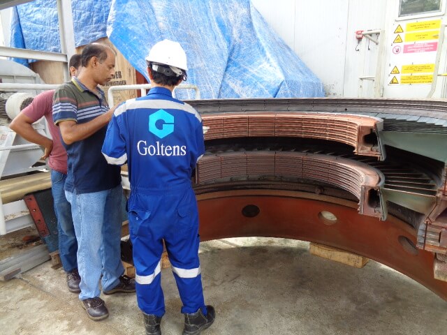 Inspection of GE Frame 6 turbine components