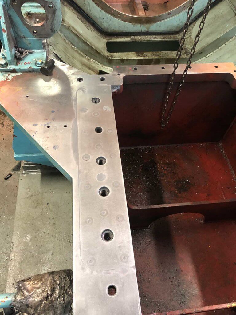 Bedplate on-site machining repair complete