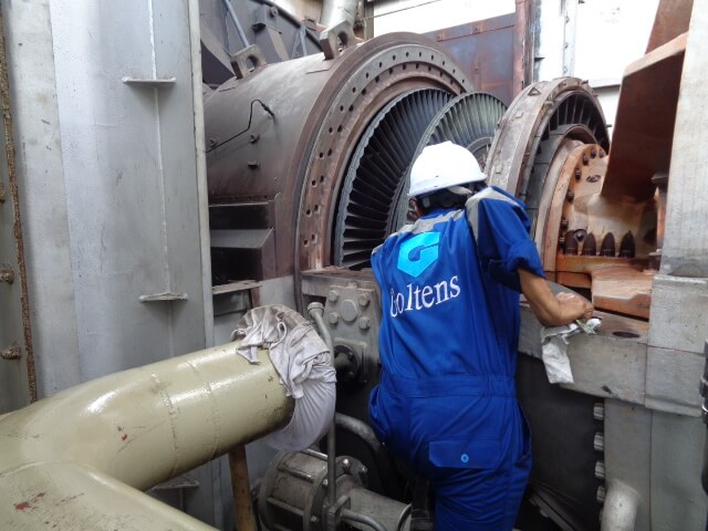 Inspection of GE Frame 6 turbine components
