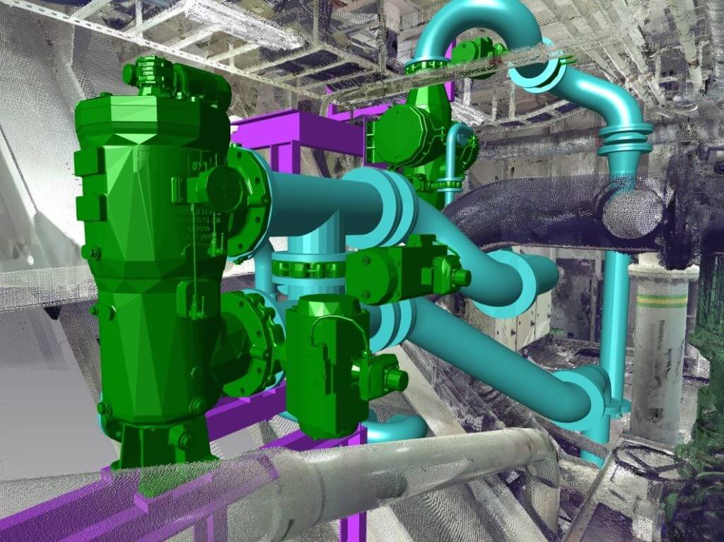 3D scan modeling for Hyde Guardian BWT retrofit by Goltens