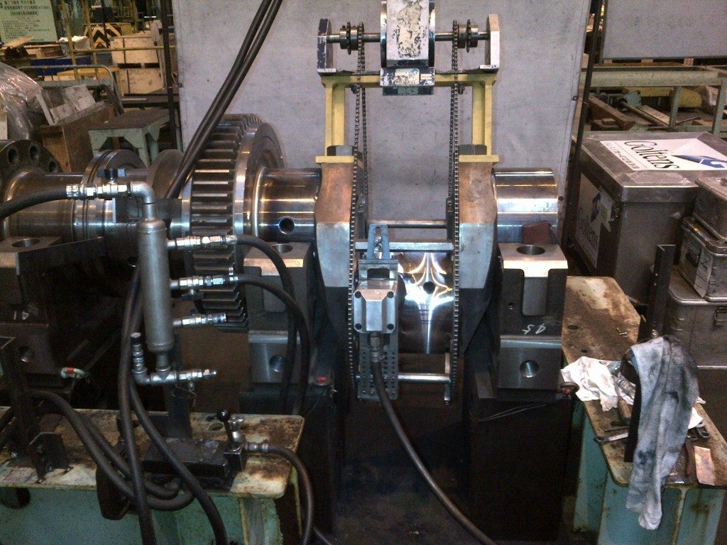 Goltens completing finish machining of crankshaft in shop trial/demonstration