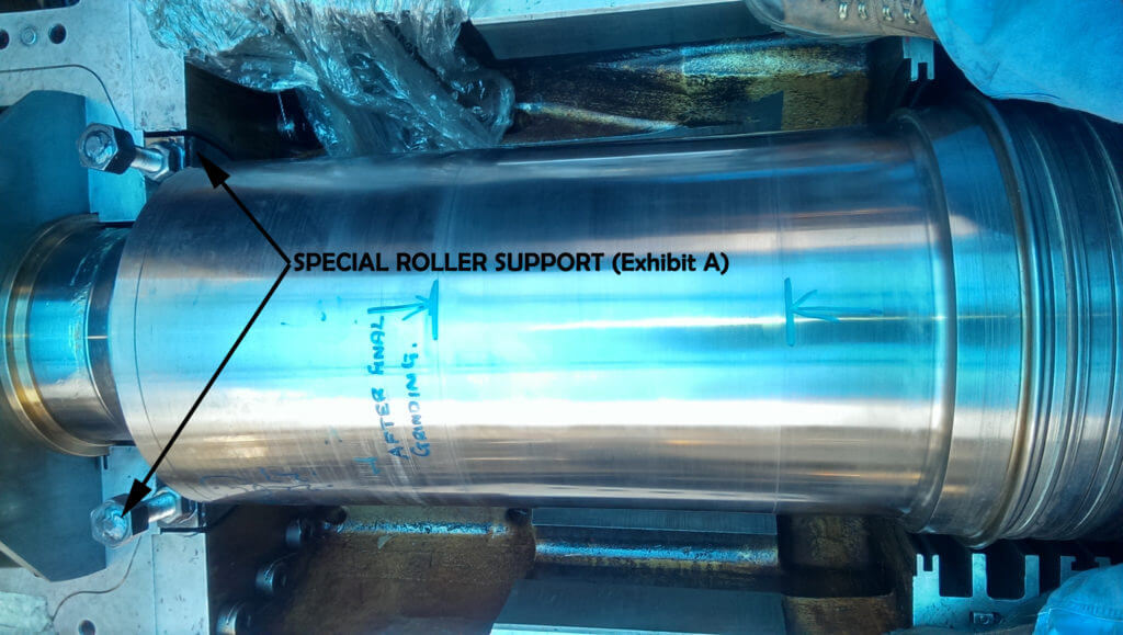 Goltens fabricated special roller supports for the gas turbine shaft repair