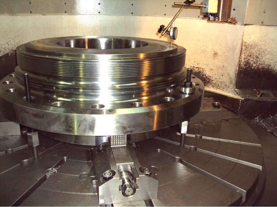 CNC machining of replacement hub in the Goltens workshop