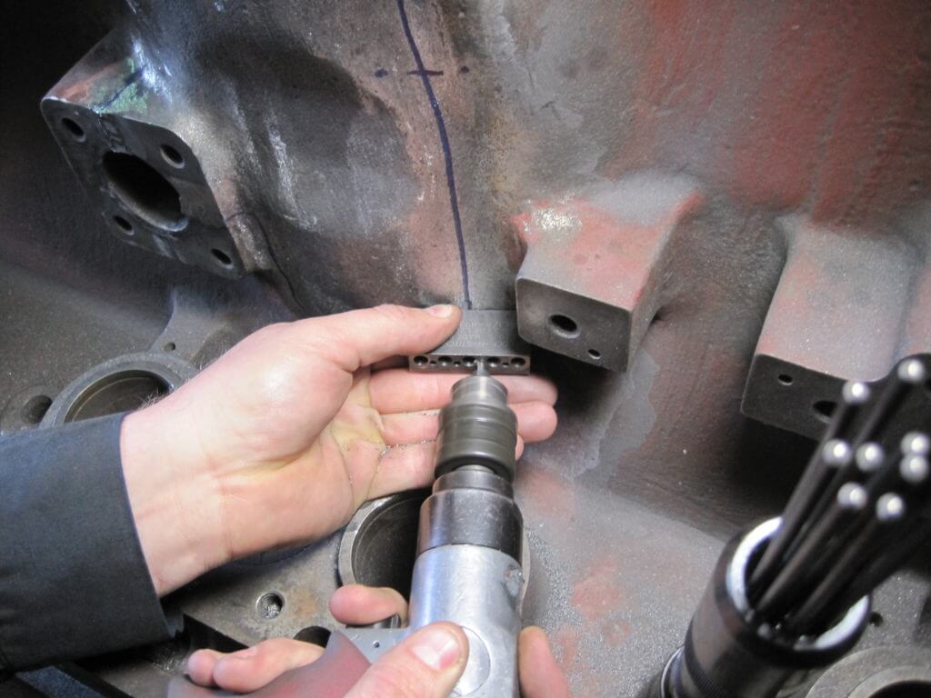 Cast Iron Repair/ Engine Block Repair - Drilling of Lock holes using Lock jig