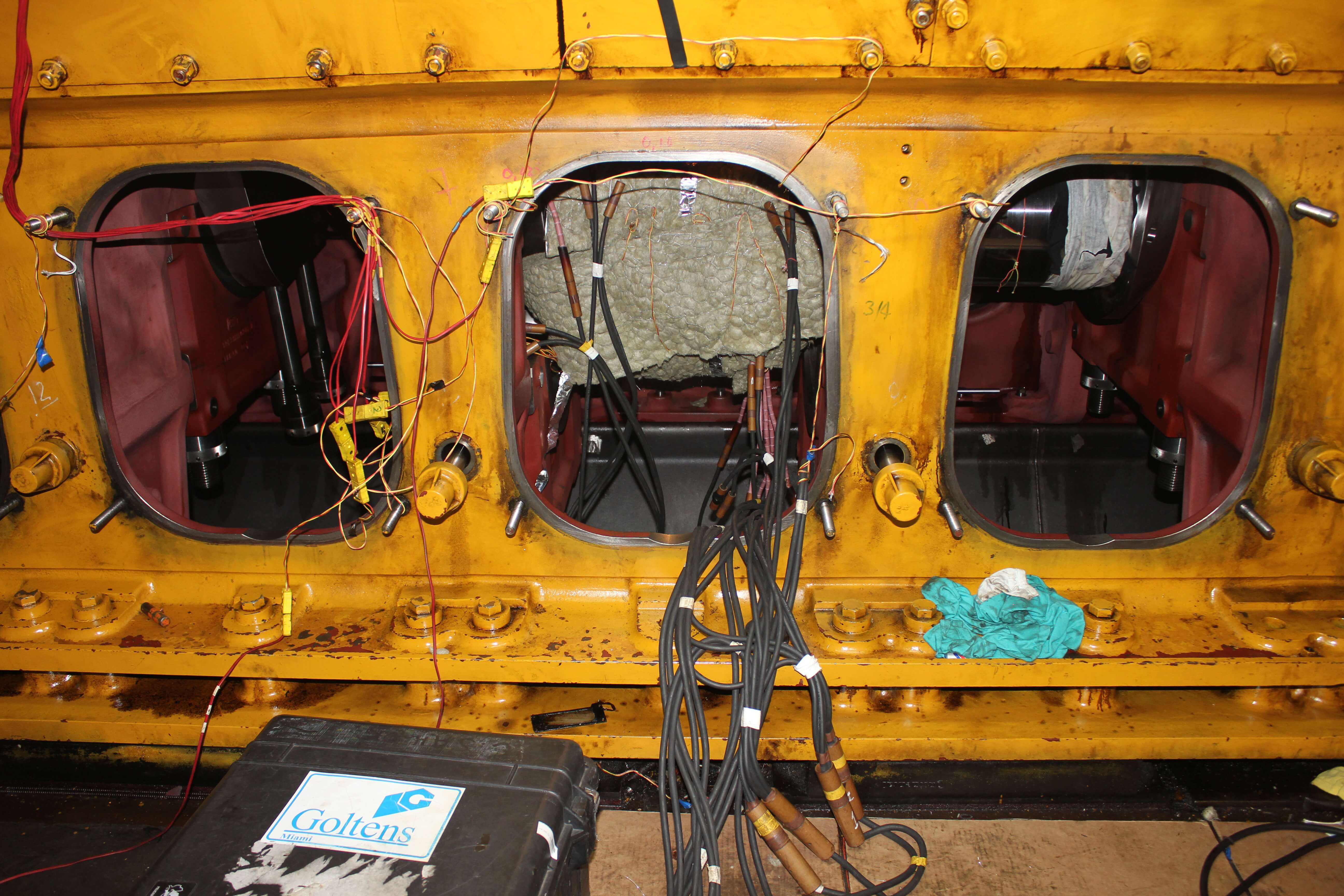 Annealing equipment setup on damaged crankpin