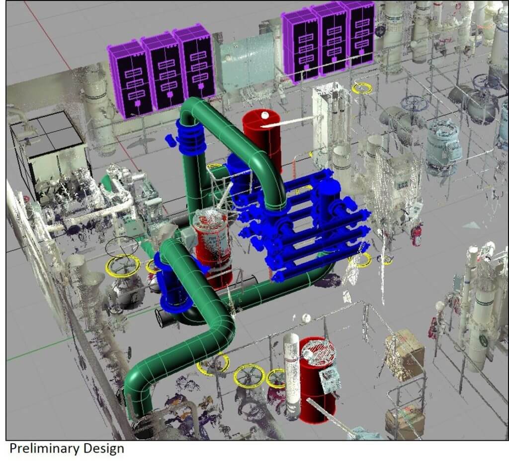 Goltens 3D Model of Optimarin BWT retrofit