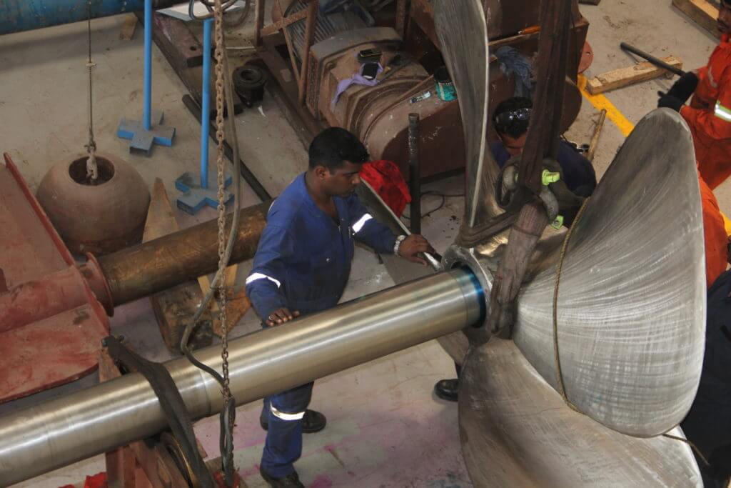 Goltens Sheared propeller shaft manufacture and replacement in India