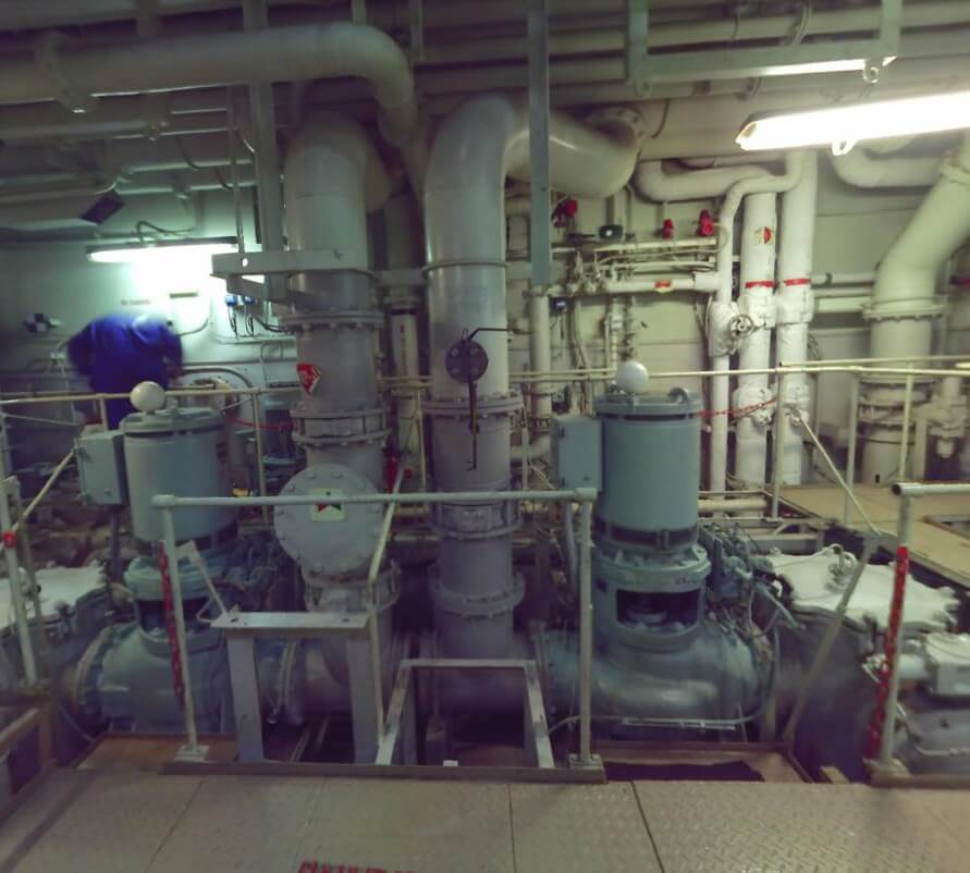 Existing situation ballast pump area