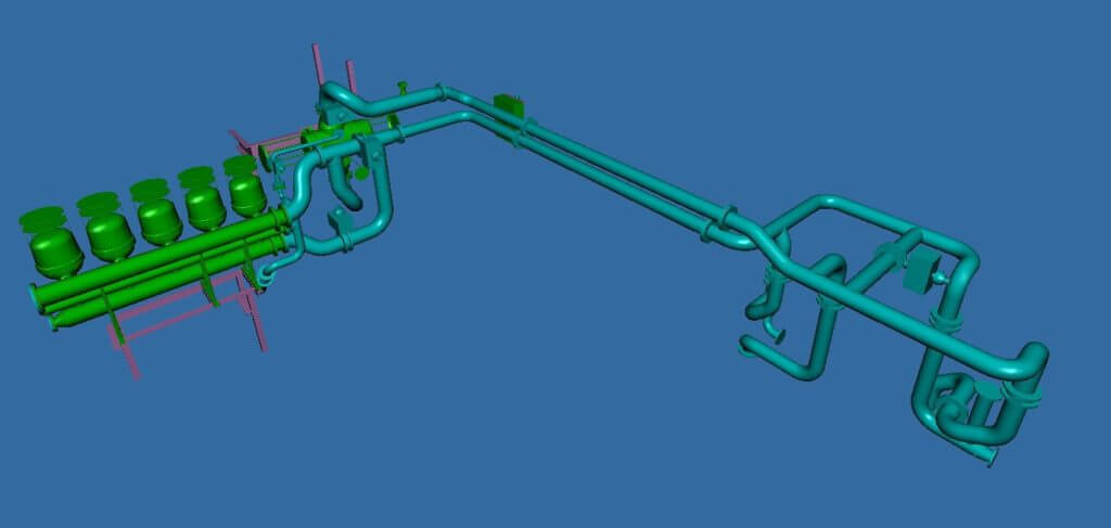 Goltens' Rendering of designed Hyde BWT System installation