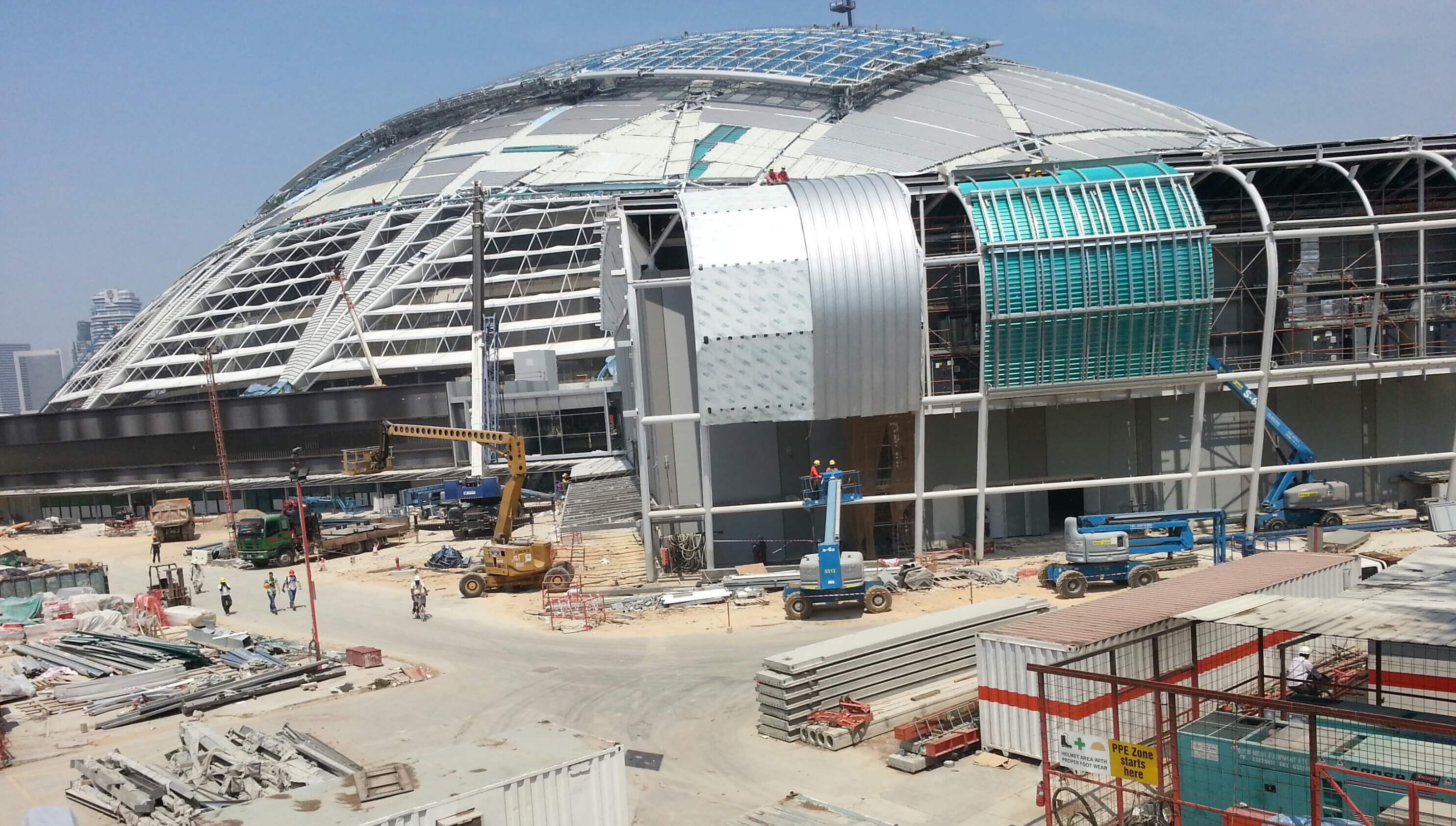 Sportshub Stadium under construction in Singapore