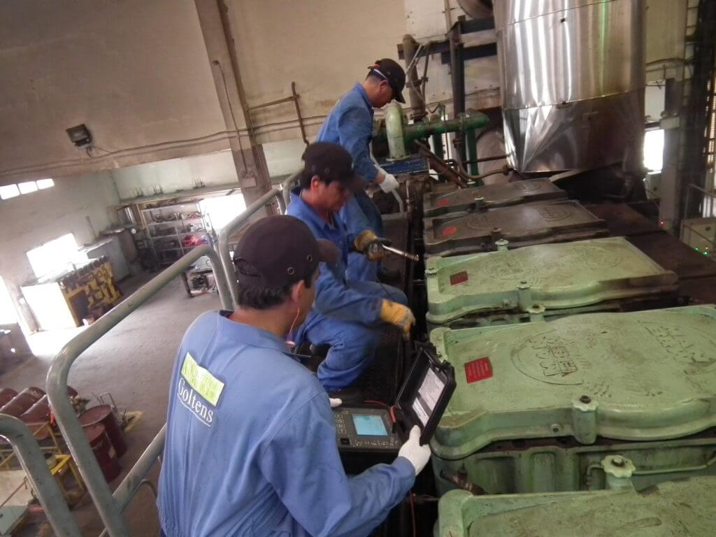 Goltens technicians performing operational performance tests ahead of overhaul
