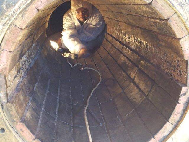 Goltens performing calibration checks on stern tube to determine ovality/extent of damage