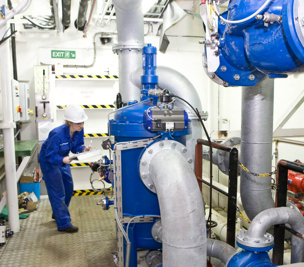 Goltens Green Technologies Engineer performing commissioning inspection