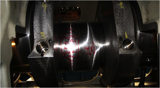 Hardness mapped at 550 ‐ 647 hB at 308.50mm